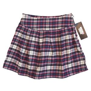 Love Blind Plaid Flannel Pleated Skirt